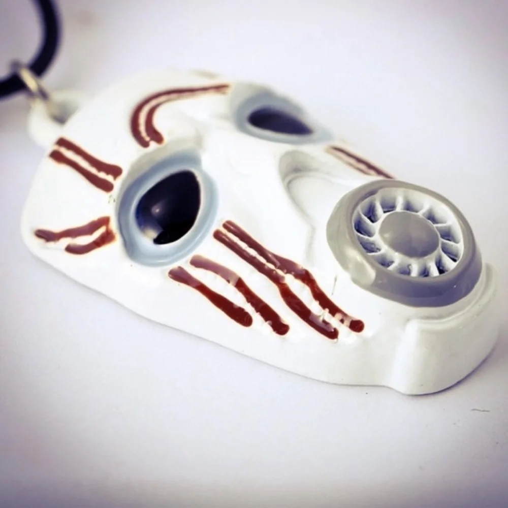 New Boarderlands 2 Mordecai Mask Stainless Steel Pendant Leather Necklace